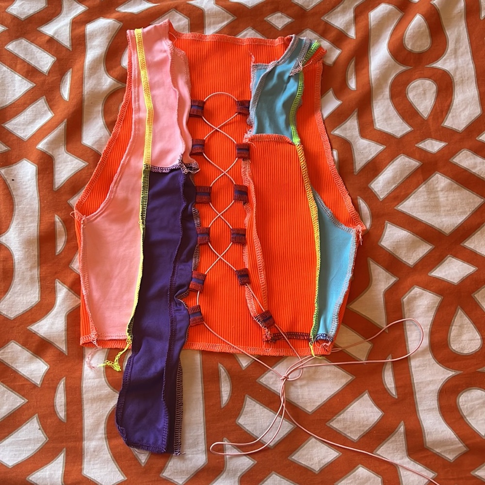 Multi colored crop top
